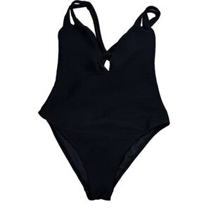 BCBG Generation Black Cutout One Piece Bathing Suit Swimsuit size Medium